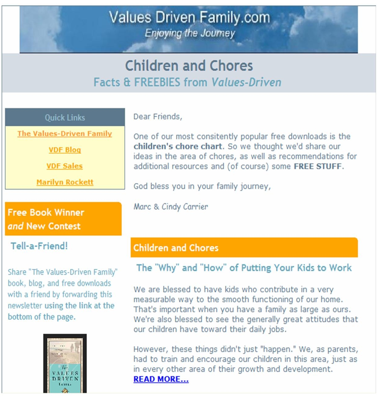 Values-Driven newsletter